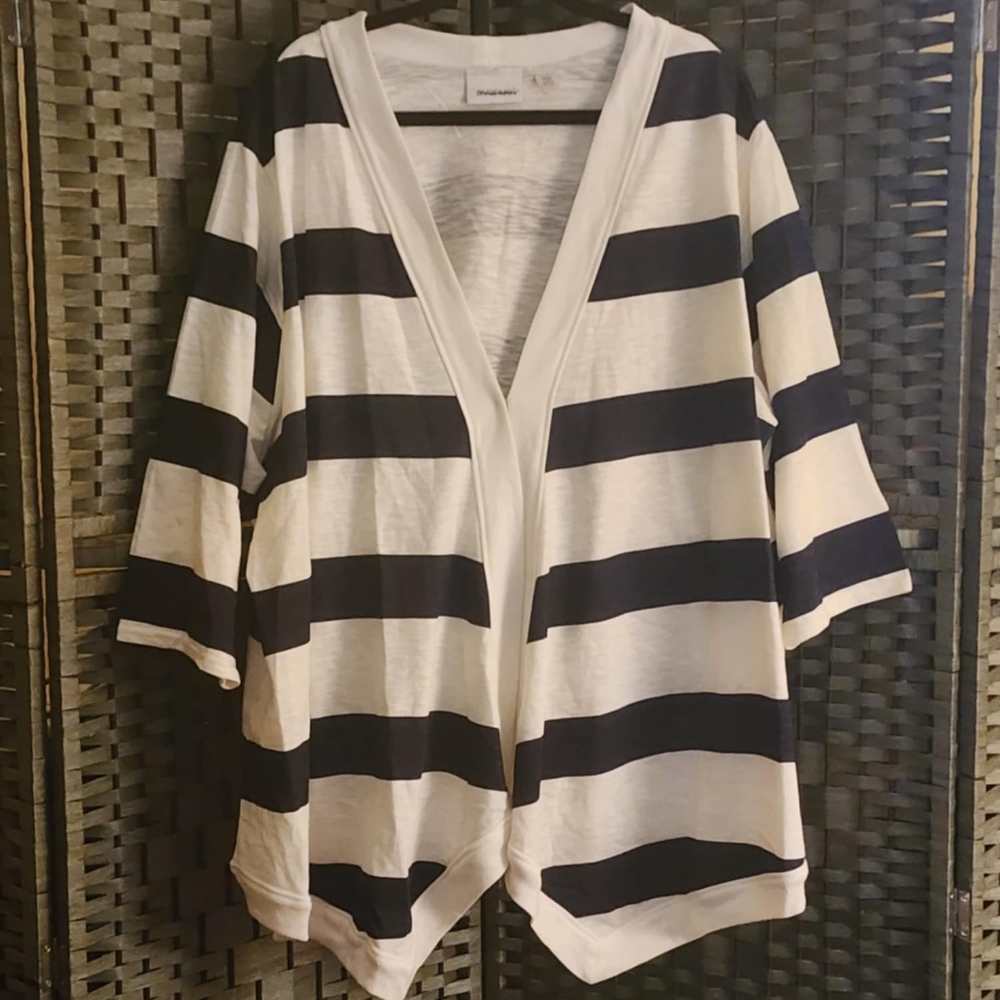 Avenue topper with navy stripes 30/32